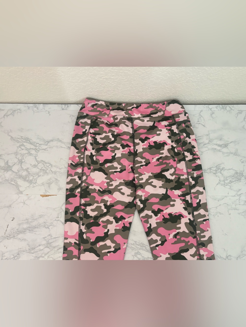 Tek Gear Shapewear BCG Women's L Leggings Lot Of 2 Black Pink Camo Pull On - Picture 7 of 8